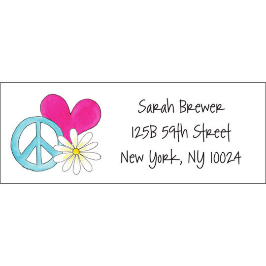 Peace Love Return Address Labels